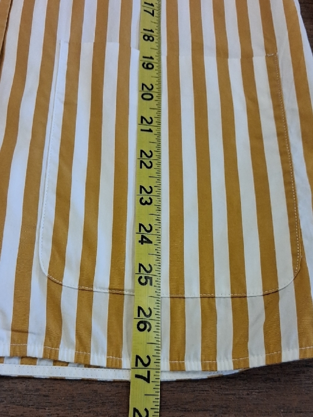 MaxMara Mustard White Striped Button Up Shirt Jacket Size 8 - Picture 7 of 8
